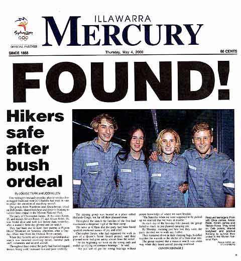 Front page of the Mercury